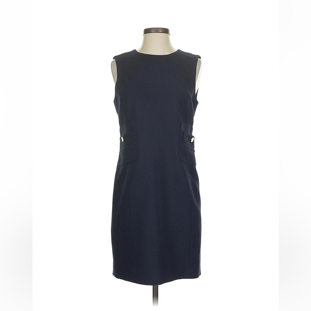 Tory Burch Dress Navy Mini Dress with Gold Button Detail